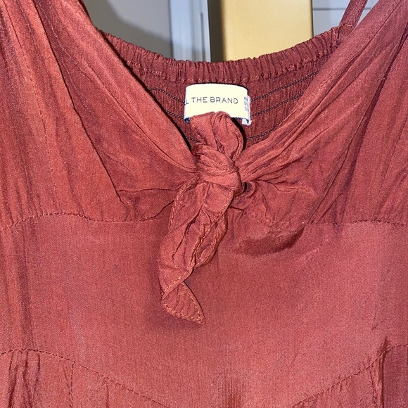 Wide leg burgundy jumpsuit - Picture 3 of 5